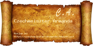 Czechmeiszter Armanda névjegykártya
